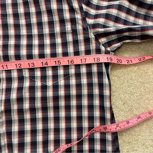 Banana Republic Shirt Mens Small Blue Red White Plaid Button Up Outdoors Casual - Picture 7 of 9